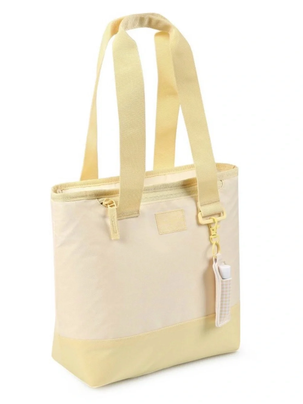 Cream Canvas Tote with Detachable Charm